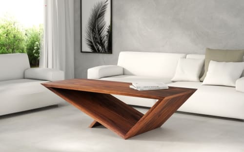 Time/Space Portal Table In Walnut | Coffee Table in Tables by Neal Aronowitz