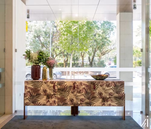 Burgundy Tropicalia | Wall Treatments by Habitat Improver - Furniture Restyle and Applied Arts | Hotel Estrela de Fatima in Fátima