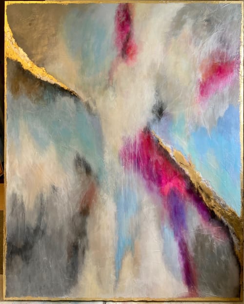 Agate Magenta | Oil And Acrylic Painting in Paintings by Lori Sperier Art | The French Mix by Jennifer DiCerbo in Covington