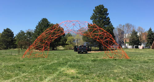 Quarter Mile Arch | Public Sculptures by Jodie Roth Cooper/TBD Studio | Arvada Center for the Arts and Humanities in Arvada