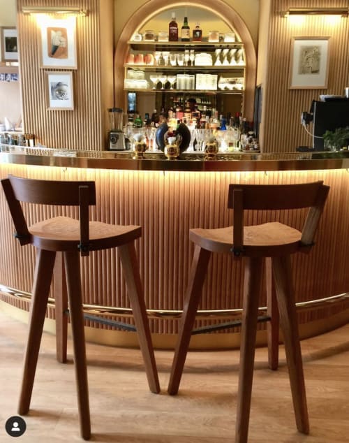 Marolles Bar Stool by Furniture Marolles at Hôtel 9Confidentiel, Paris