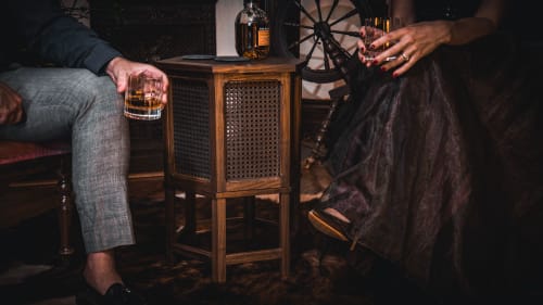 Walnut Side Table, or Where She Keeps the Scotch | Tables by Coda Wood Studio