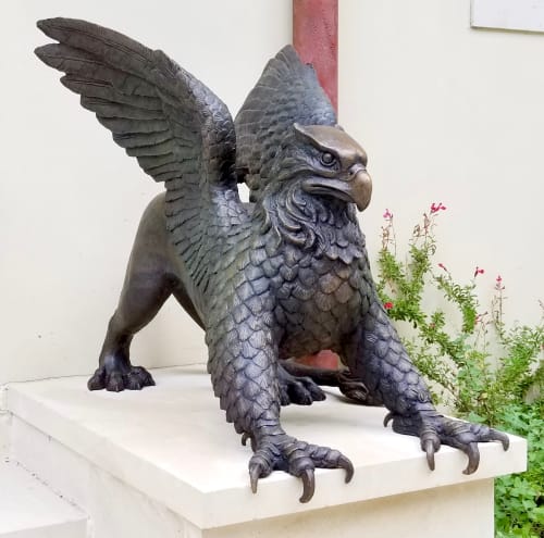 Gryphons rampant | Public Sculptures by Deran Wright