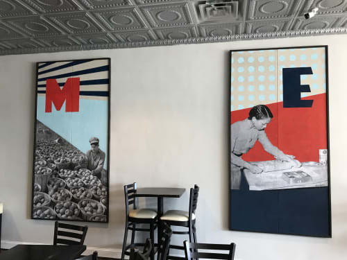Original Murals for ACME Pie Co. | Murals by Cory Bernat | Acme pie company in Arlington