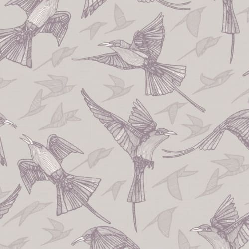 Carmine Bee-eater Textile | Linens & Bedding by Patricia Braune