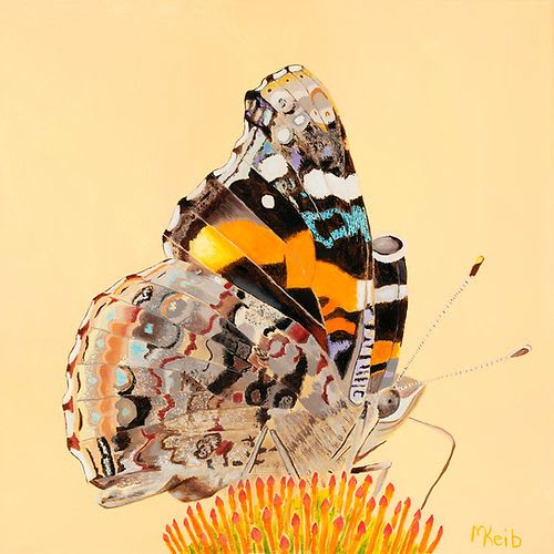 Red Admiral Butterfly - Vibrant Giclée Print | Prints in Paintings by Michelle Keib Art