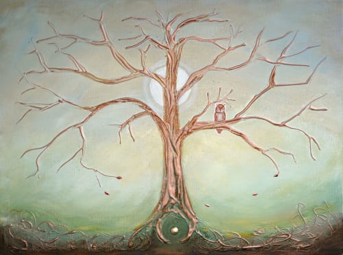 "Under the Moon’s Watch" - Original Painting | Oil And Acrylic Painting in Paintings by DaggArt
