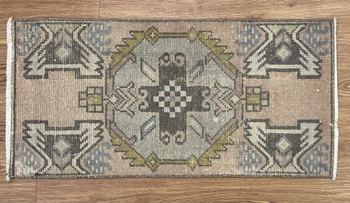 Hand-woven Turkish Rug Doormat| 1.4 x 2.10 | Small Rug in Rugs by Wool and Rug