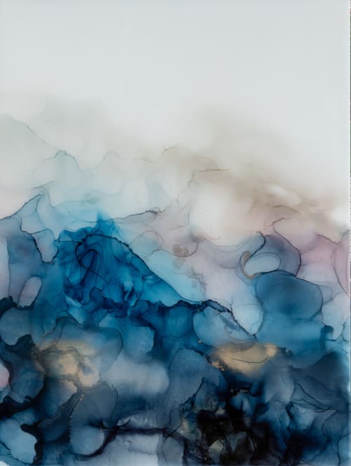 'OYSTER VIII' - Luxury Abstract Resin Artwork | Oil And Acrylic Painting in Paintings by Christina Twomey Art + Design