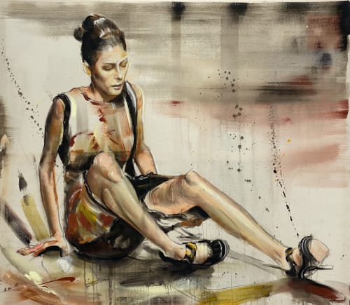'Falling Down on the Runway' by Martin Krajc | Paintings by DSC Gallery