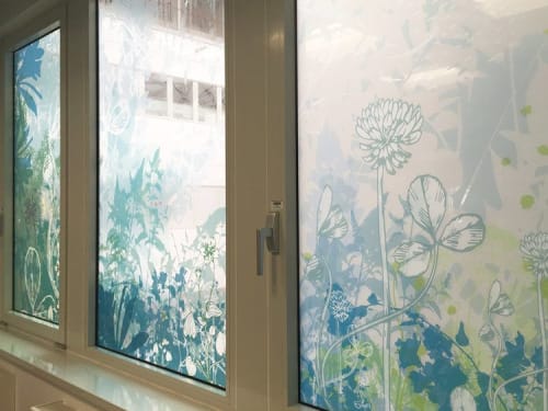 Window graphics in Butterfly Room | Art & Wall Decor by Helen Bridges | Chelsea and Westminster Hospital in London