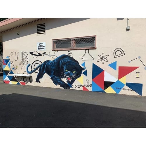Jaguar | Murals by Juan Pablo Reyes | San Fernando Middle School in San Fernando