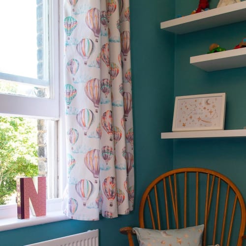 Hot Air Balloons Multi Fabric | Curtains & Drapes by Katie Hipwell