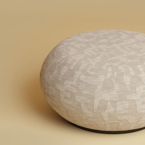 Smoked Oak Pouf - KUNA by Lebanto | Pillows by Lebanto