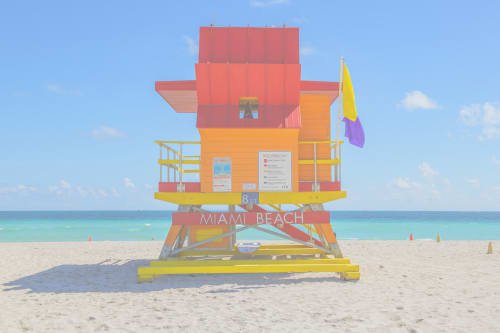 8th Street-Miami Lifeguard Chair (Pink) | Photography by Richard Silver Photo