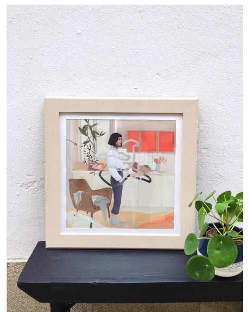 Lara and the Worms of Laspo Giclee | Prints by Koko Che Jota | La Nona Olimpia in Santiago de Compostela