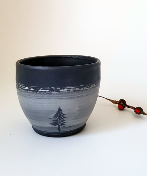 Black Tree Cup | Cups by ShellyClayspot