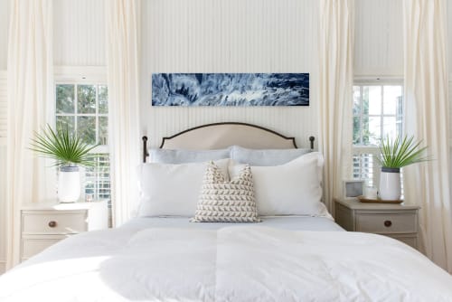 'TIDAL WAVE' - Luxury Ocean Seascape Epoxy Resin Abstract | Paintings by Christina Twomey Art + Design | Private Residence - Minnetonka, MN in Minnetonka