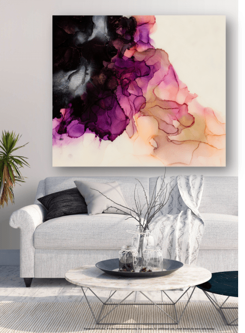 'WISTERIA III' - Luxury Epoxy Resin Abstract Artwork | Paintings by Christina Twomey Art + Design