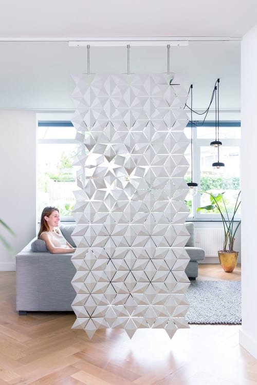 Facet hanging room divider 102 x 226cm with sliding solution | Decorative Objects by Bloomming, Bas van Leeuwen & Mireille Meijs