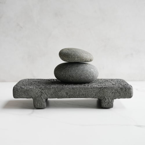 Large Shelf Riser in Textured Stone Grey Concrete | Decorative Objects by Carolyn Powers Designs