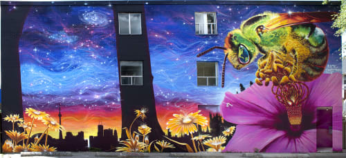 Rise of the Pollinator | Street Murals by Nick Sweetman | Slanted Door in Toronto