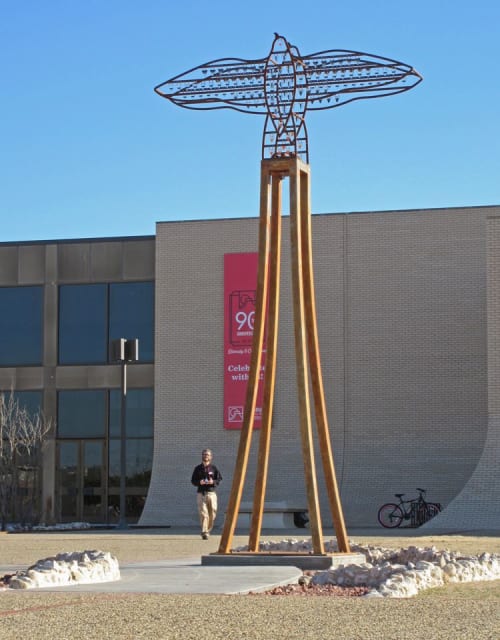 Red Tail | Public Sculptures by Peter Mangan | Museum of Texas Tech University in Lubbock