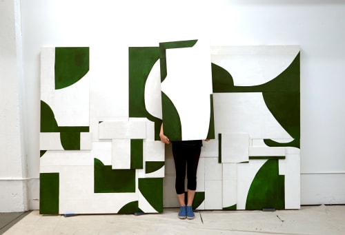 "Green" | Paintings by ANTLRE - Hannah Sitzer | Google Events Center in Redwood City