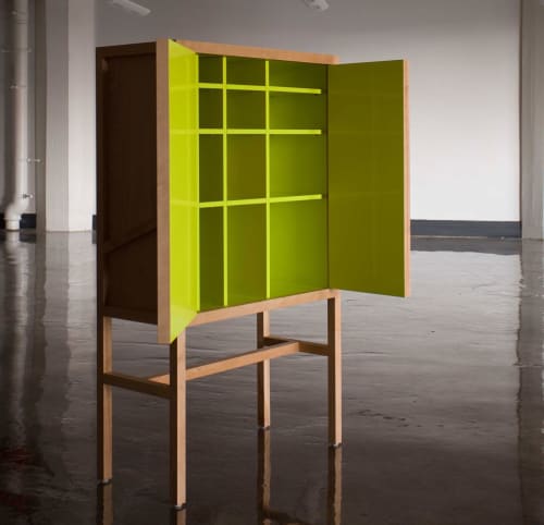 Inside-Out Credenza Lungo, Lacquer Interior | Furniture by Sergio Mannino Studio