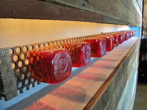 Linea Rossa | Lighting by Illuminata Art Glass Design by Julie Conway