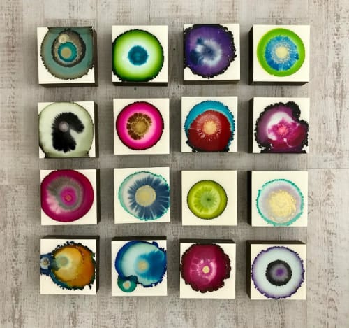 Mini Geodes | Oil And Acrylic Painting in Paintings by Laura Van Horne Art | Gray Sky Gallery in Seattle