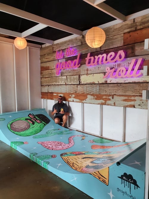 Skate Ramp at Beach Burrito Co at Coogee | Murals by Mulga | Beach Burrito Co. Coogee in Coogee