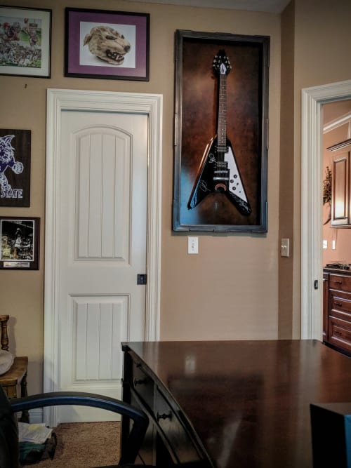 Custom Framed Collectable Guitar | Furniture by sproutedsteel
