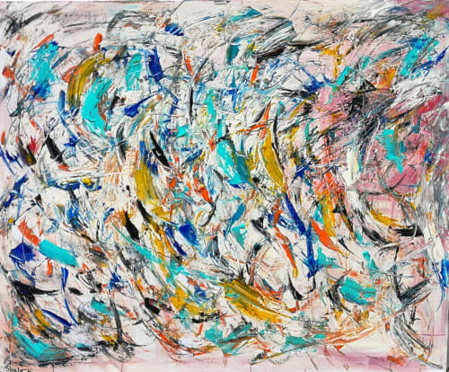 “All Over” | Oil And Acrylic Painting in Paintings by Shirly Maimom Art
