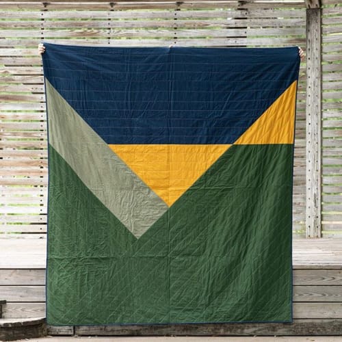 J + C Custom Queen Quilt | Linens & Bedding by Vacilando Studios