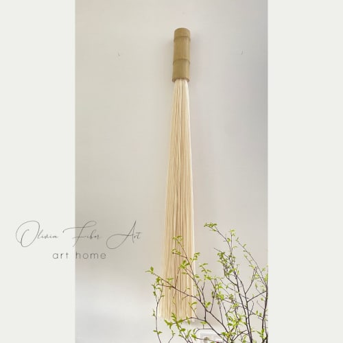 Single tassel hanging on the wall | Tapestry in Wall Hangings by Olivia Fiber Art