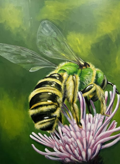 Toronto Bee: The Green Bee | Paintings by Murals By Marg | Toronto in Toronto