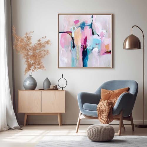 "Morning Light" abstract art by Sarina Diakos | Oil And Acrylic Painting in Paintings by Sarina Diakos Art