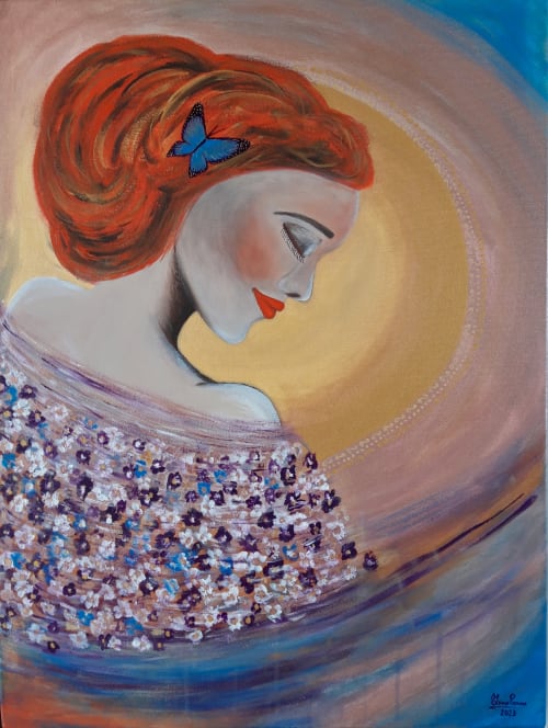 El canto de una mariposa, me enseña a escuchar | Oil And Acrylic Painting in Paintings by Elena Parau