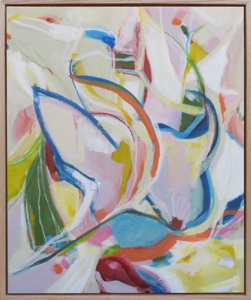 Budgie Bustle, Contemporary Abstract Painting | Paintings by Kirsty Black
