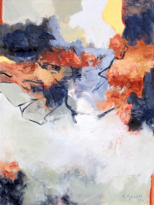 October Mood | Oil And Acrylic Painting in Paintings by Simona Gocan