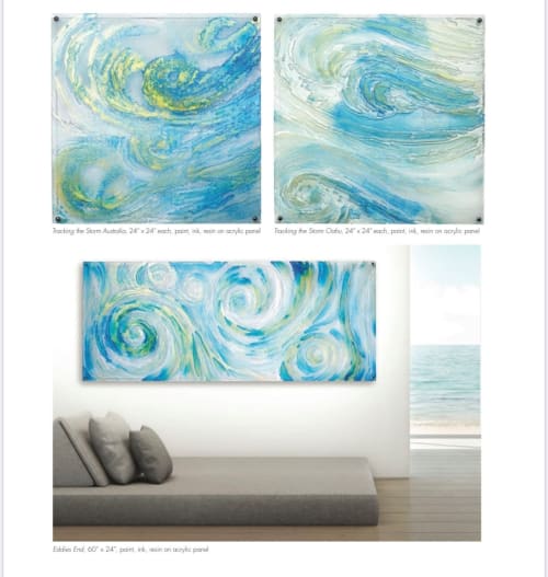 Aqua Marine series of Sculptural Paintings | Oil And Acrylic Painting in Paintings by Carla Goldberg Studio Art | Stone Harbor in Stone Harbor