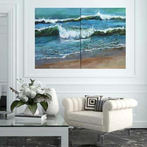 Crashing Blue | Paintings by Claire Jane Kendrick | CJK Studio in St. Augustine