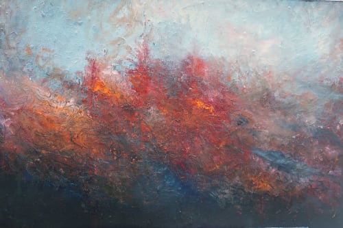 Ablaze | Oil And Acrylic Painting in Paintings by Nilou Farzam