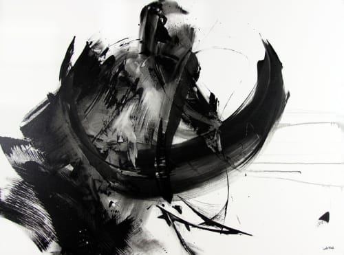 "All That Matters" - abstract black and white art | Paintings by Lynette Melnyk