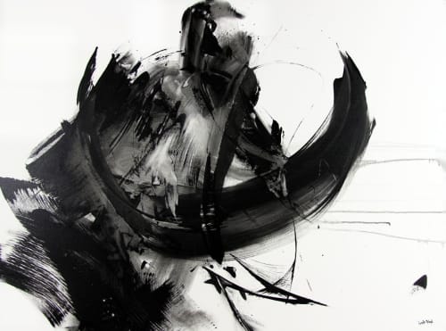 "All That Matters" - abstract black and white art | Oil And Acrylic Painting in Paintings by Lynette Melnyk