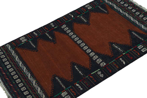 Vintage Afghan Baluch Kilim Scatter Rug, with Geometric | Rugs by Rug a
