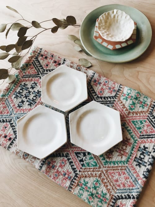 Set of 3 Honey Comb Dishes | Tableware by Bridget Dorr