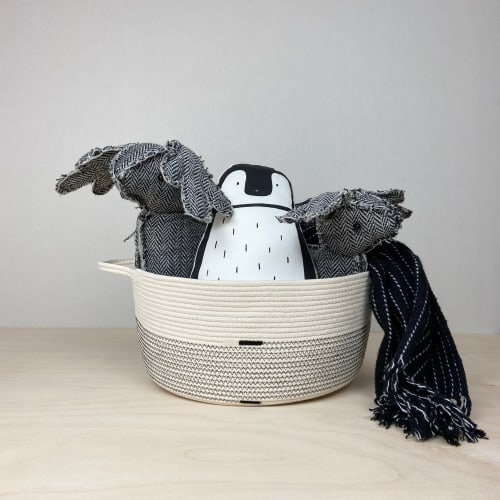 Multipurpose cotton rope basket for the home | Decorative Objects by Crafting the Harvest