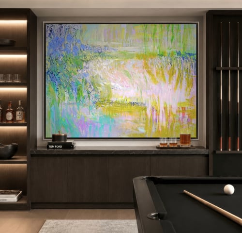 Floral Abstract Landscape Painting Etude by Dorothy Fagan | Mixed Media in Paintings by Dorothy Fagan Fine Arts